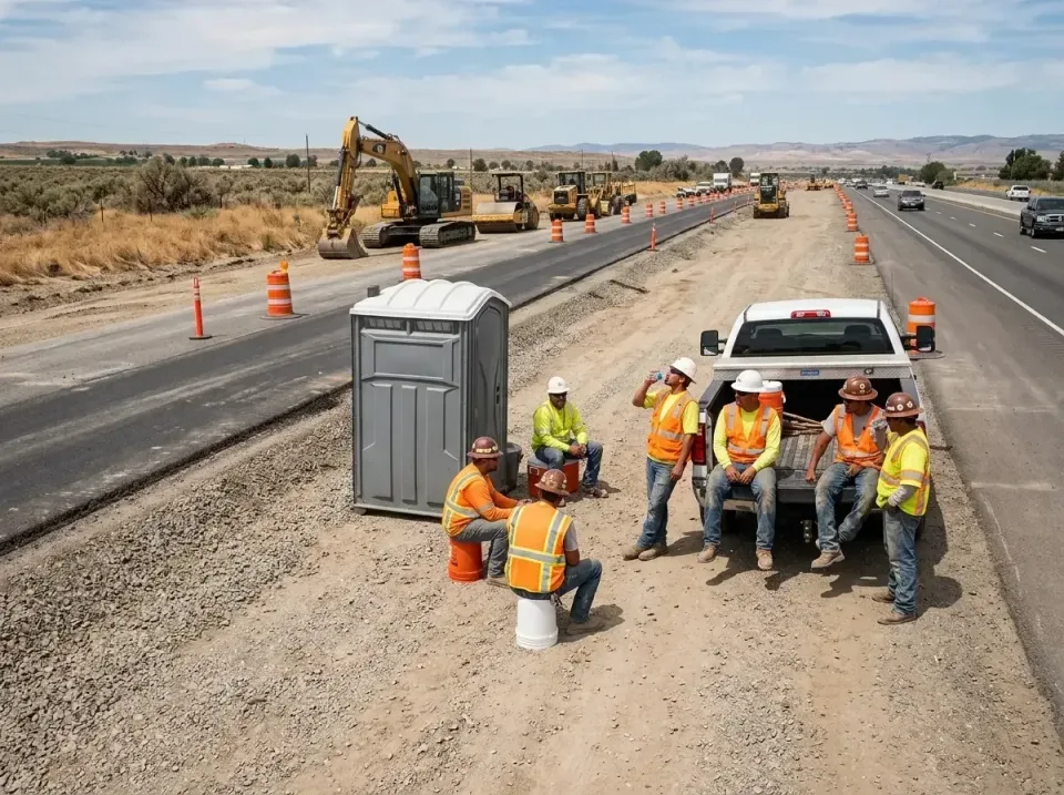 highway-road-construction-crew-007 — frequently asked questions, Porta Potty and Restroom Rentals in Brisbane, CA